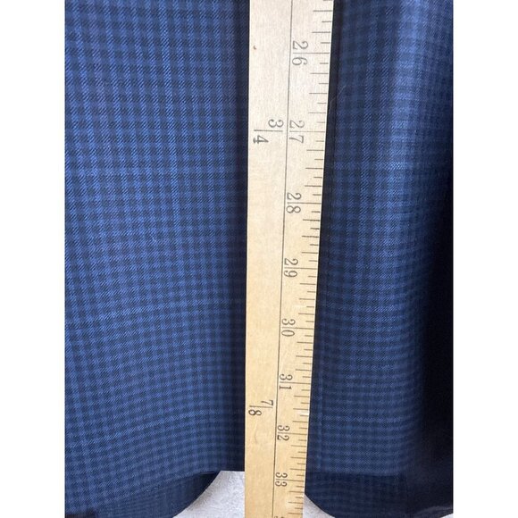 Coppley 1883 Men's Blazer 100% Wool Blue Black Check Two Button Lined Size 46 - Picture 8 of 11